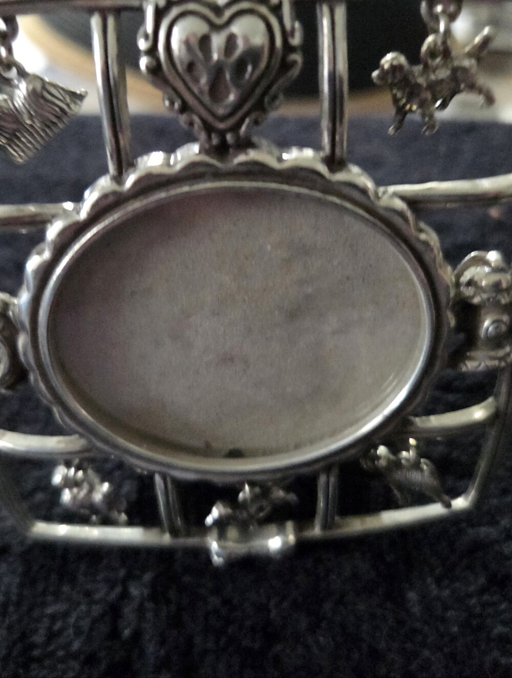 Brighton Silver Metal Picture Frame With Dog Accent